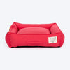 HUFT Teddy Classic Lounger Bed For Dog - Red - Heads Up For Tails