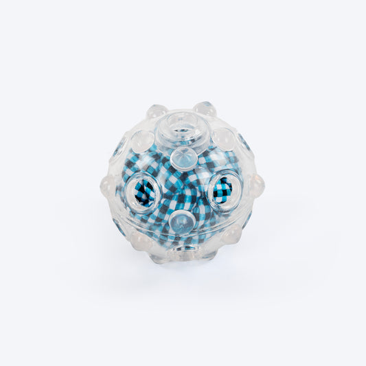 HUFT Rolly Poly Textured Ball Toy For Dogs - Blue