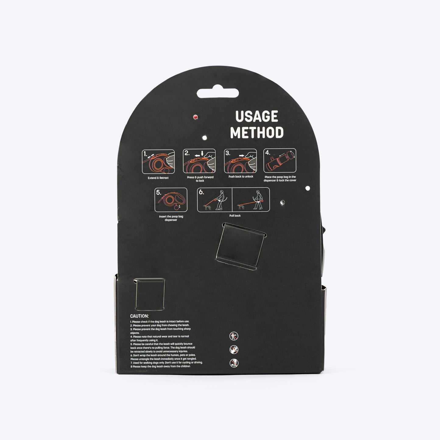 HUFT Retractable Leash With Poop Bag Dispenser For Dog - Red