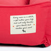 HUFT Teddy Classic Lounger Bed For Dog - Red - Heads Up For Tails