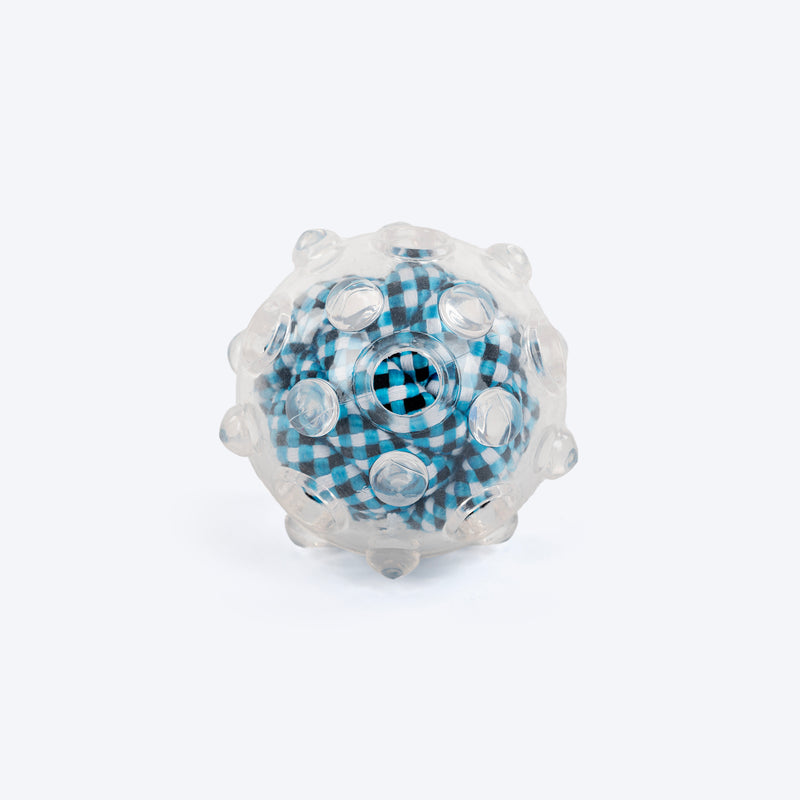 HUFT Rolly Poly Textured Ball Toy For Dogs - Blue