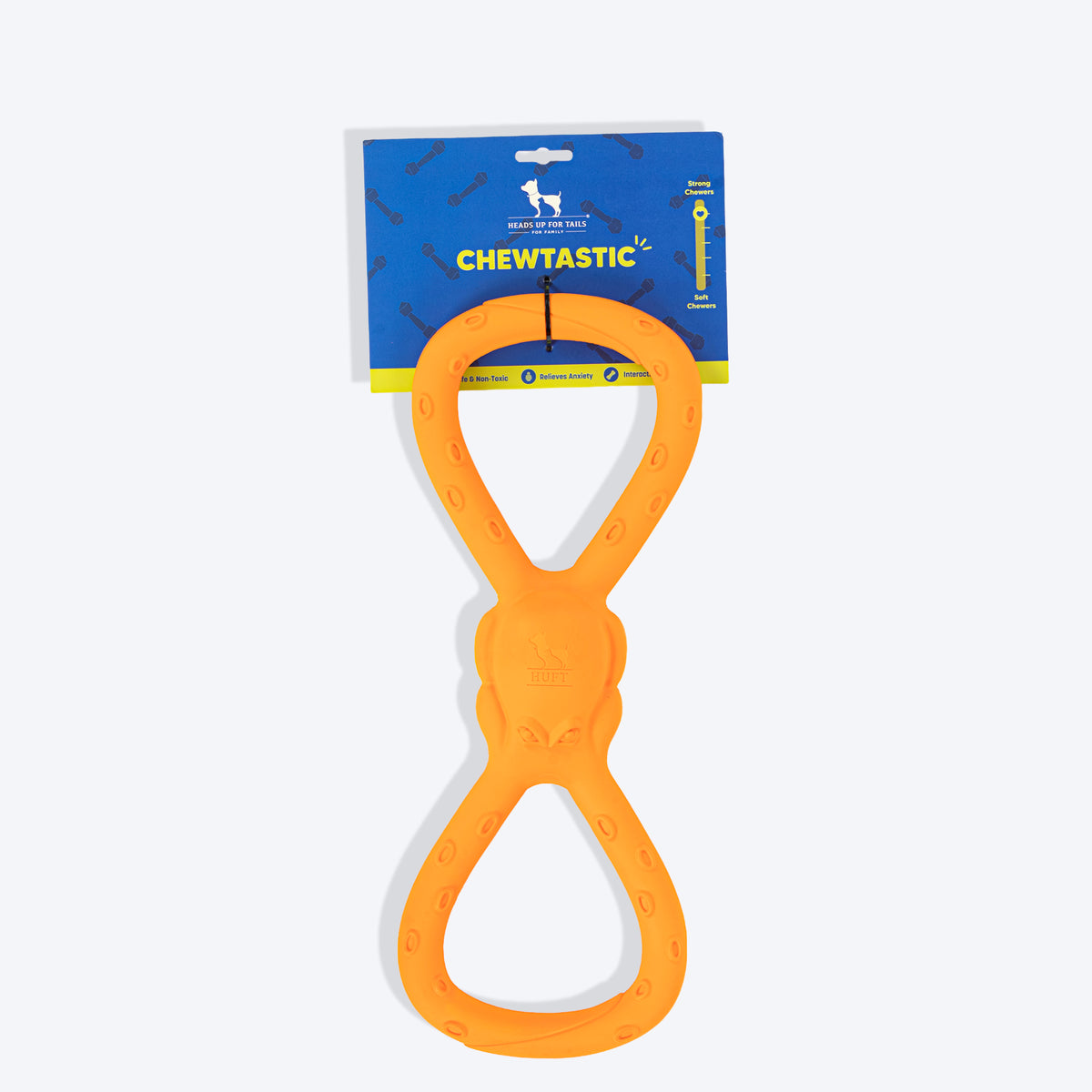 HUFT Chewtastic Twistie Chew Toy For Dog - Orange - Heads Up For Tails