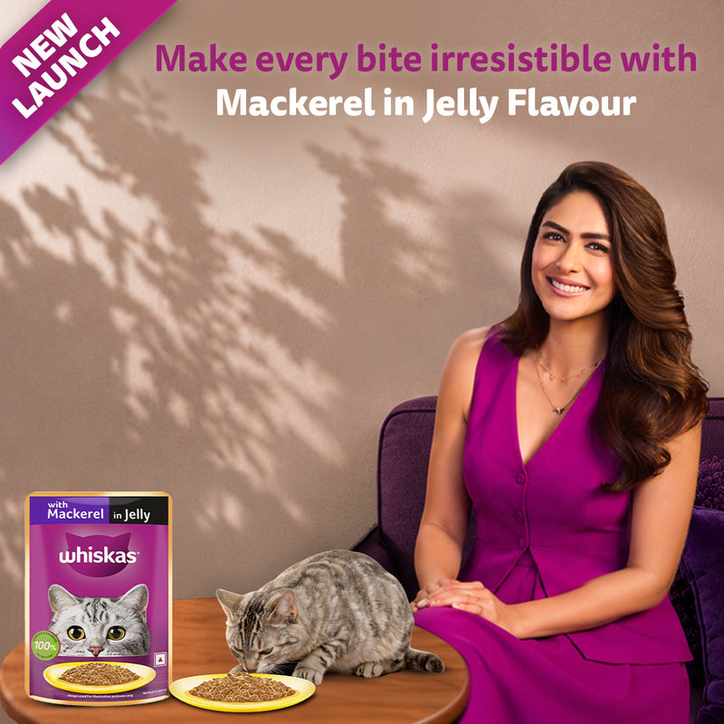 Whiskas Mackerel In Jelly (1+ Years) Adult Cat Wet Food - 80 gm Pack