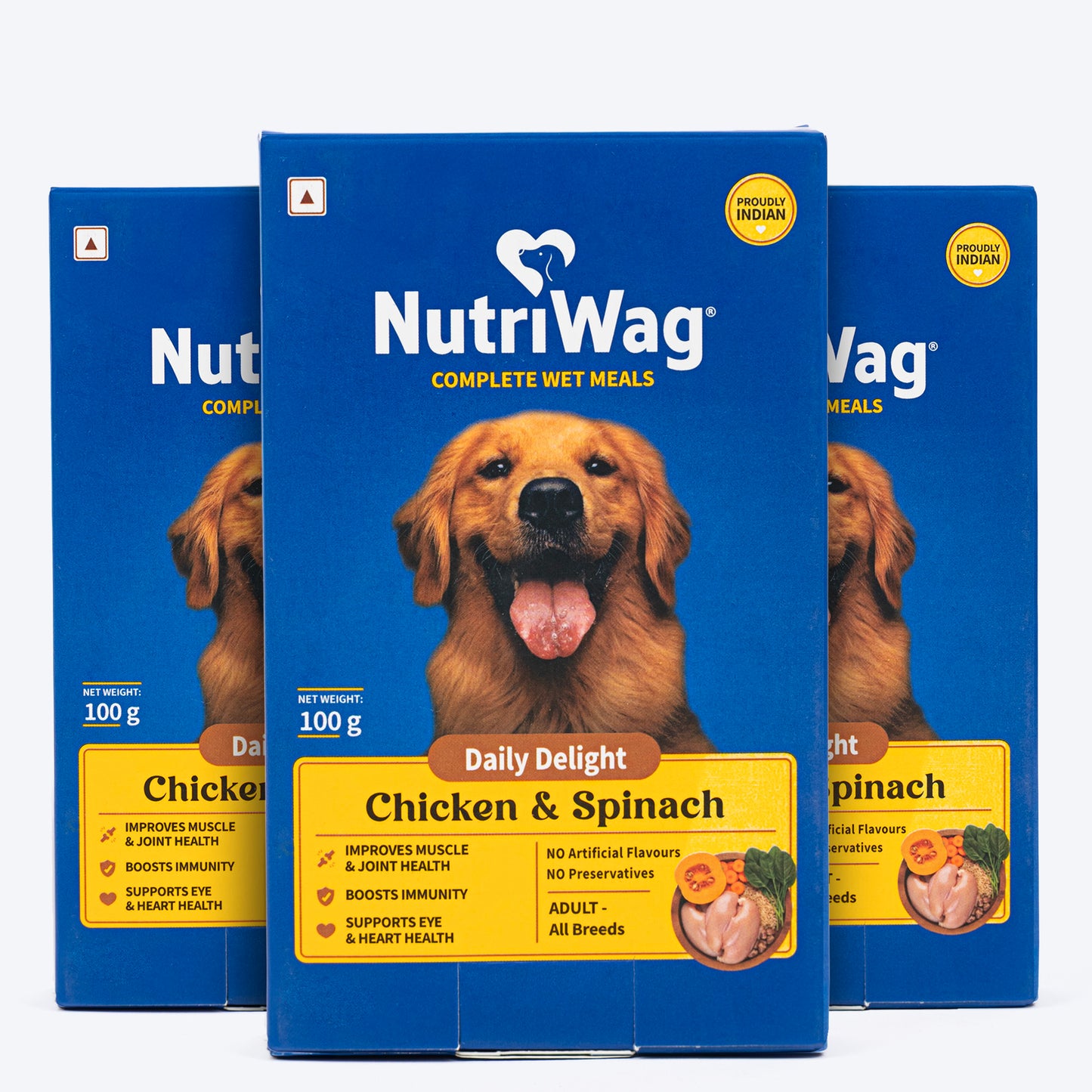 NutriWag Complete Wet Meals With Chicken, Rice & Spinach For Dog