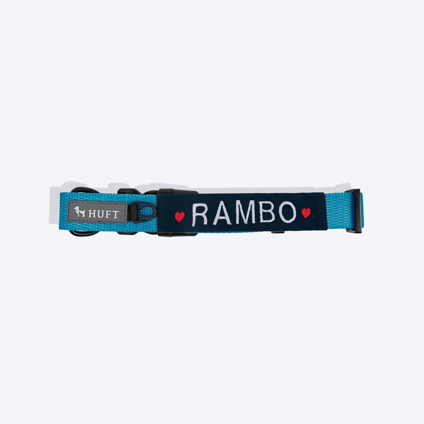 HUFT Personalised Basics Dog Collar - Teal Green