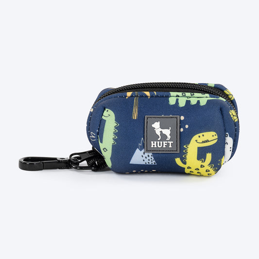 HUFT Dino Land Waste Bag Dispenser For Dog & Cat - Blue - Heads Up For Tails