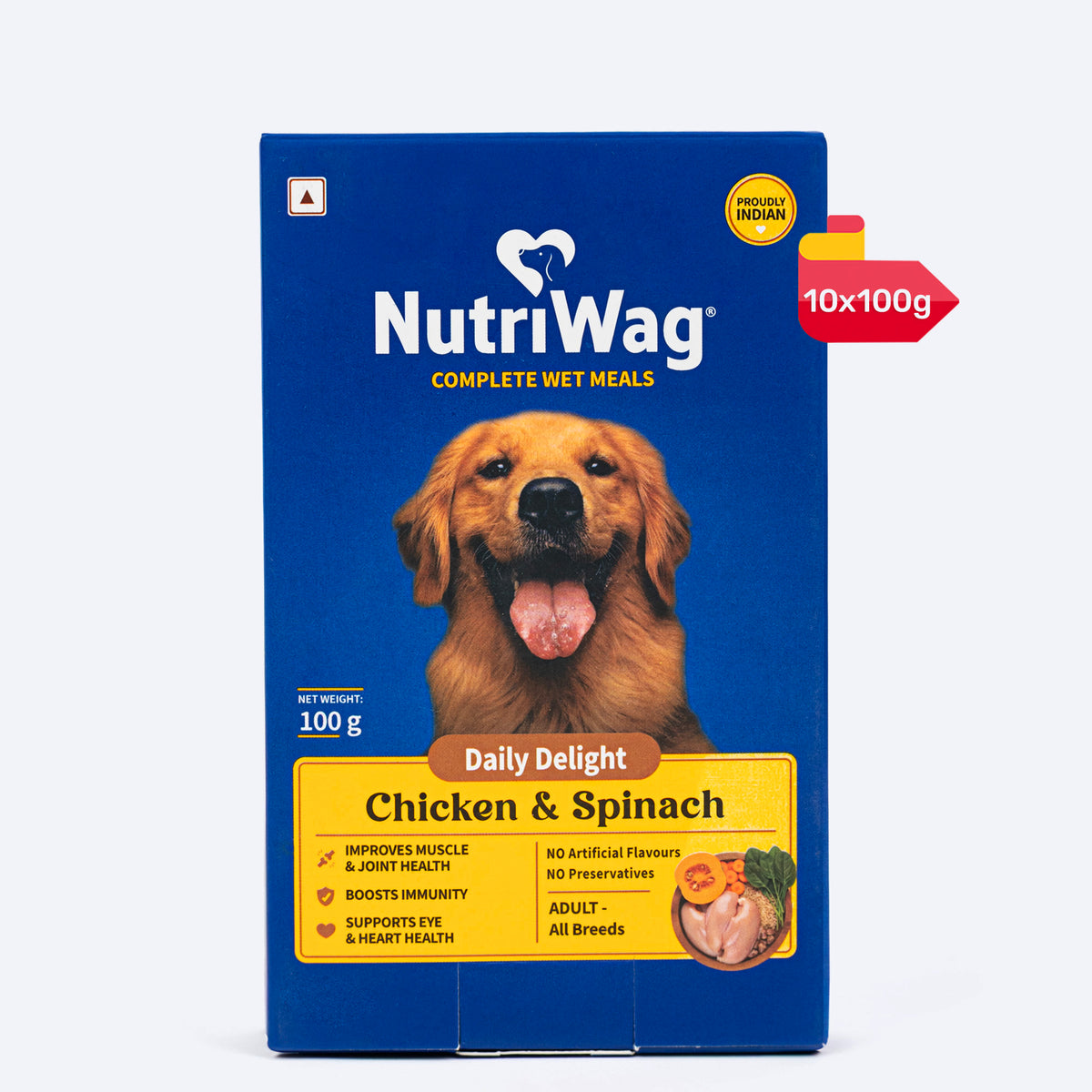 NutriWag Complete Meals With Chicken, Rice & Spinach Wet Food For Dog