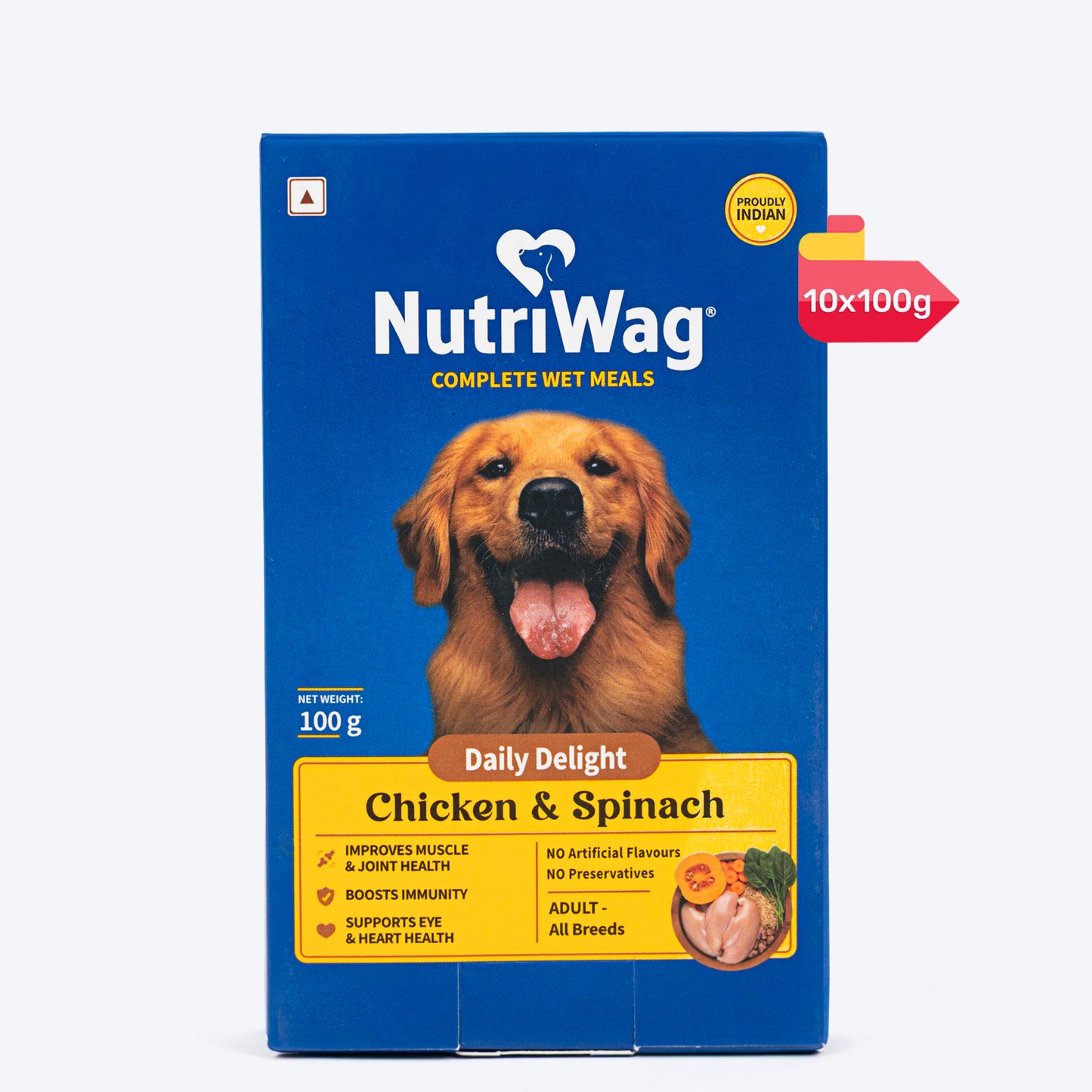 NutriWag Complete Wet Meals With Chicken, Rice & Spinach For Dog