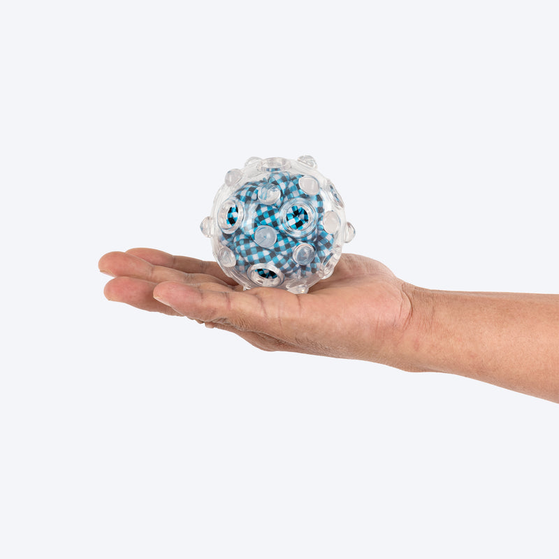 HUFT Rolly Poly Textured Ball Toy For Dogs - Blue