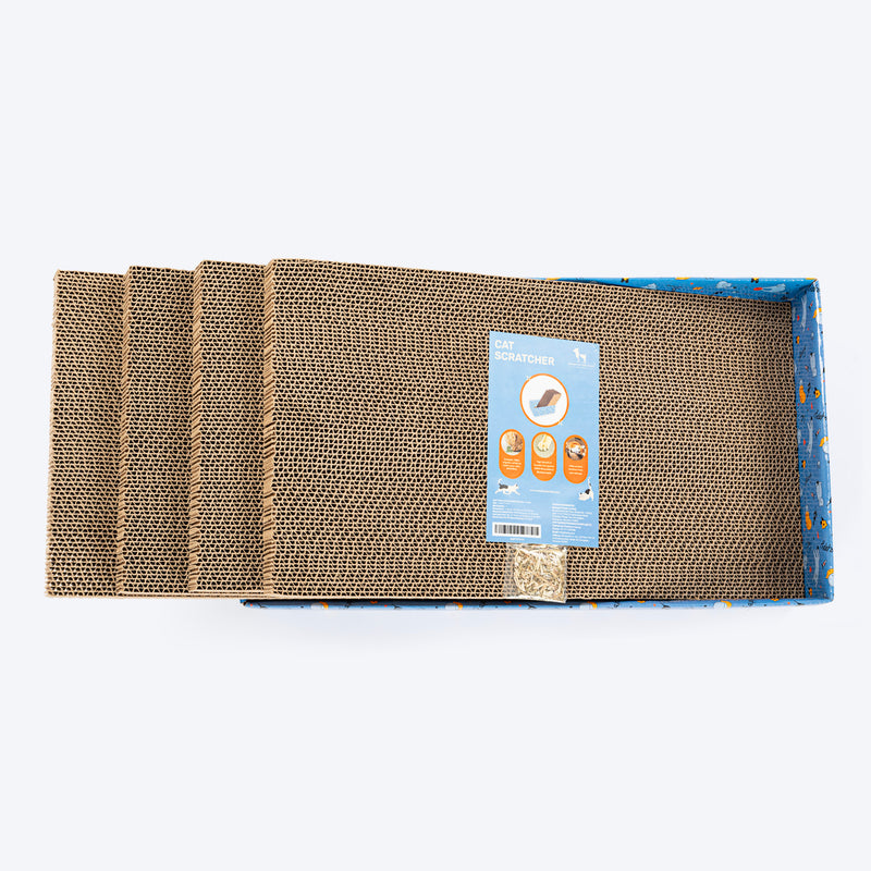 HUFT Kitty Crate Scratcher For Cat - Blue - Heads Up For Tails