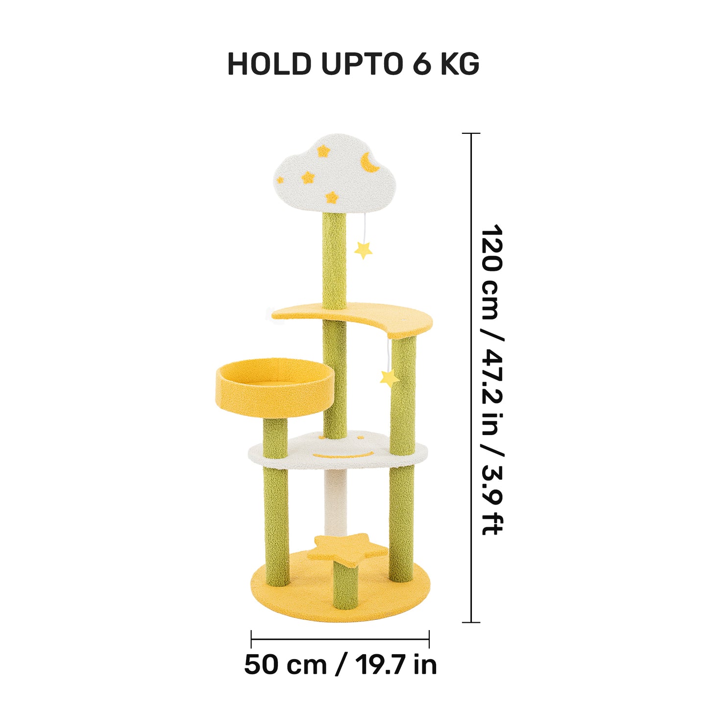 HUFT Twinkle Paw Multipurpose Cat Tree - Multicolor