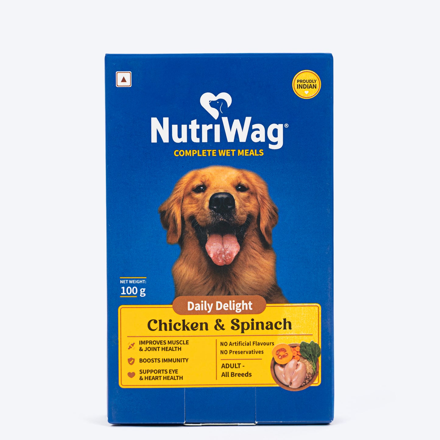 NutriWag Complete Wet Meals With Chicken, Rice & Spinach For Dog