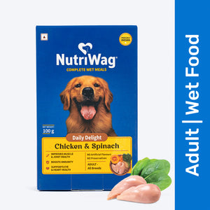 NutriWag Complete Wet Meals With Chicken, Rice & Spinach For Dog
