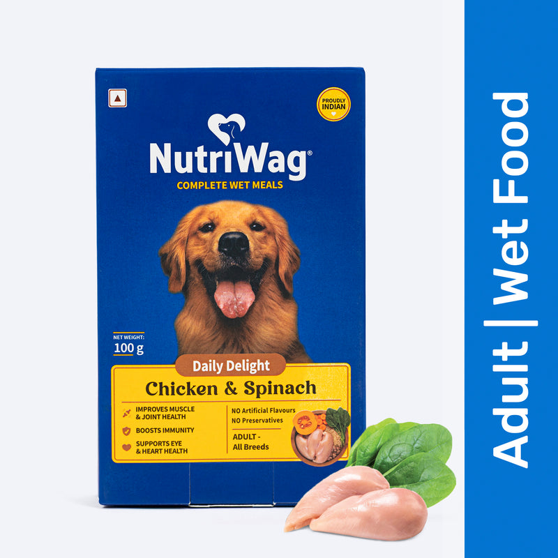 NutriWag Complete Meals With Chicken, Rice & Spinach Wet Food For Dog