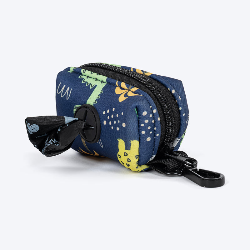 HUFT Dino Land Waste Bag Dispenser For Dog & Cat - Blue - Heads Up For Tails
