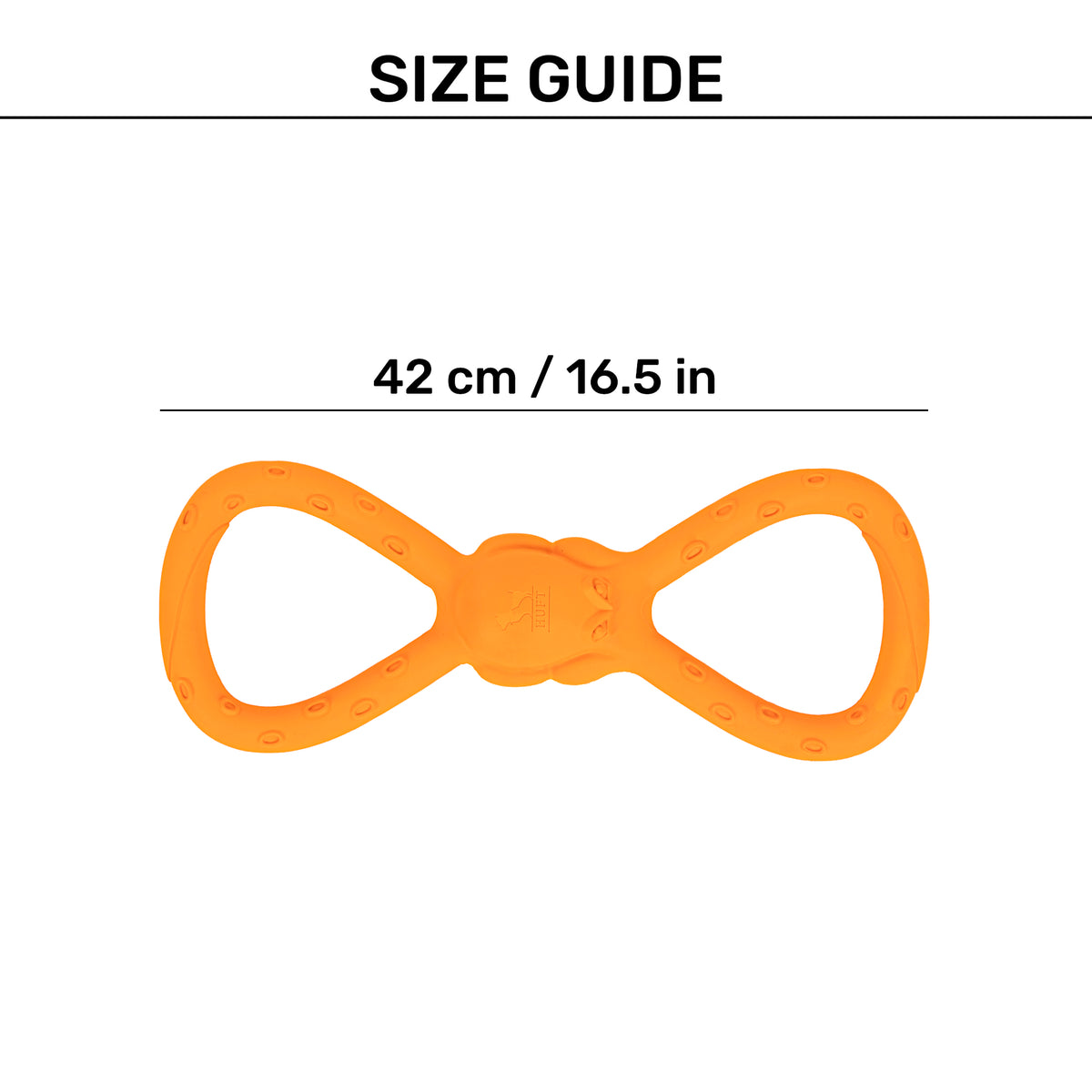 HUFT Chewtastic Twistie Chew Toy For Dog - Orange - Heads Up For Tails