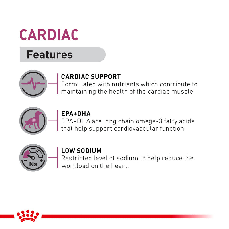 Royal Canin Veterinary Diet Cardiac Dry Food For Dog - 2 Kg - Heads Up For Tails