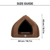 TLC Bedding With Removable Cushion For Cat & Puppy - Brown & Black - Heads Up For Tails