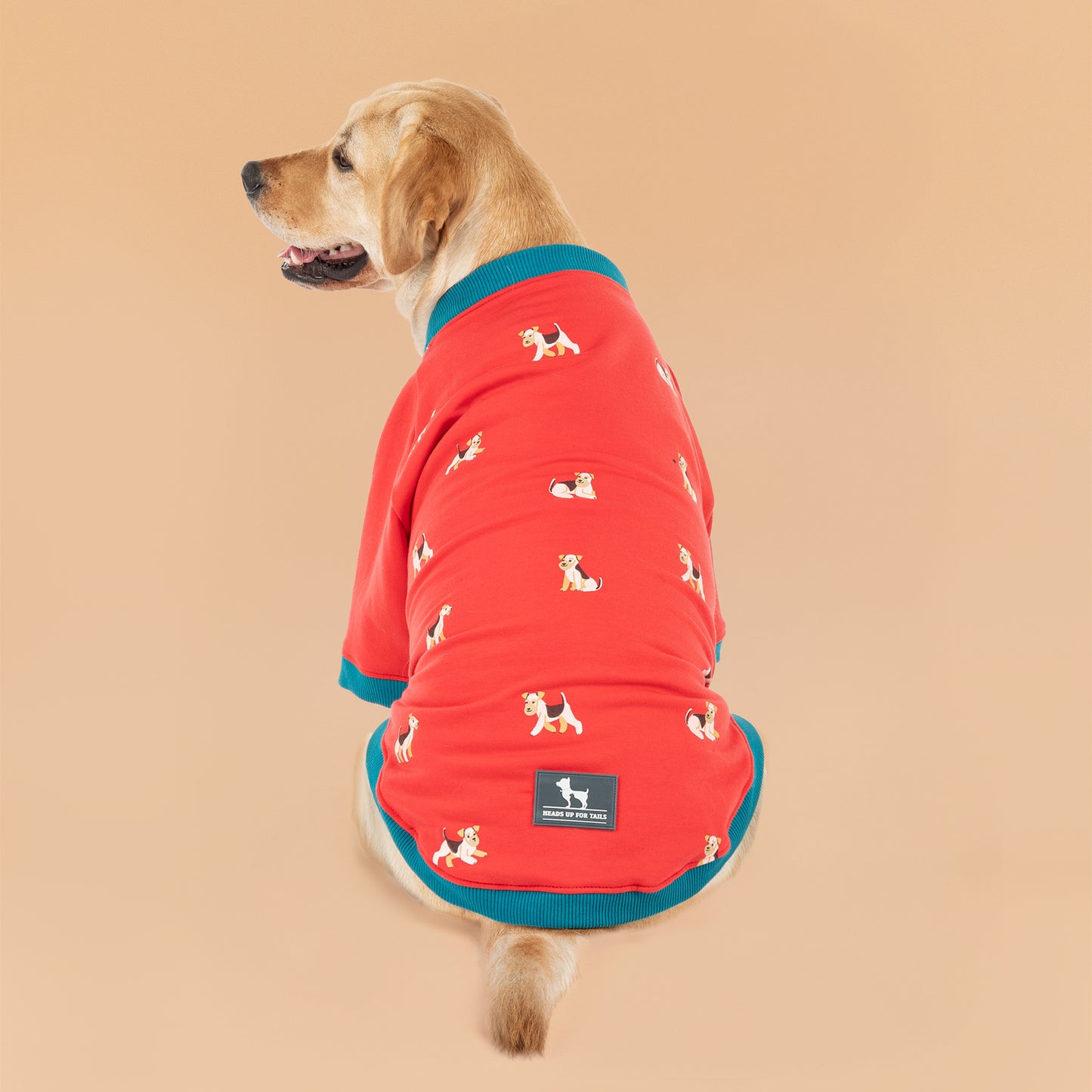 HUFT Pup Parade Sweatshirt For Big Dog - Red - Heads Up For Tails
