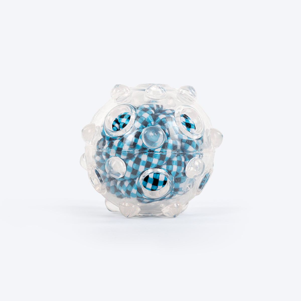 HUFT Rolly Poly Textured Ball Toy For Dogs - Blue