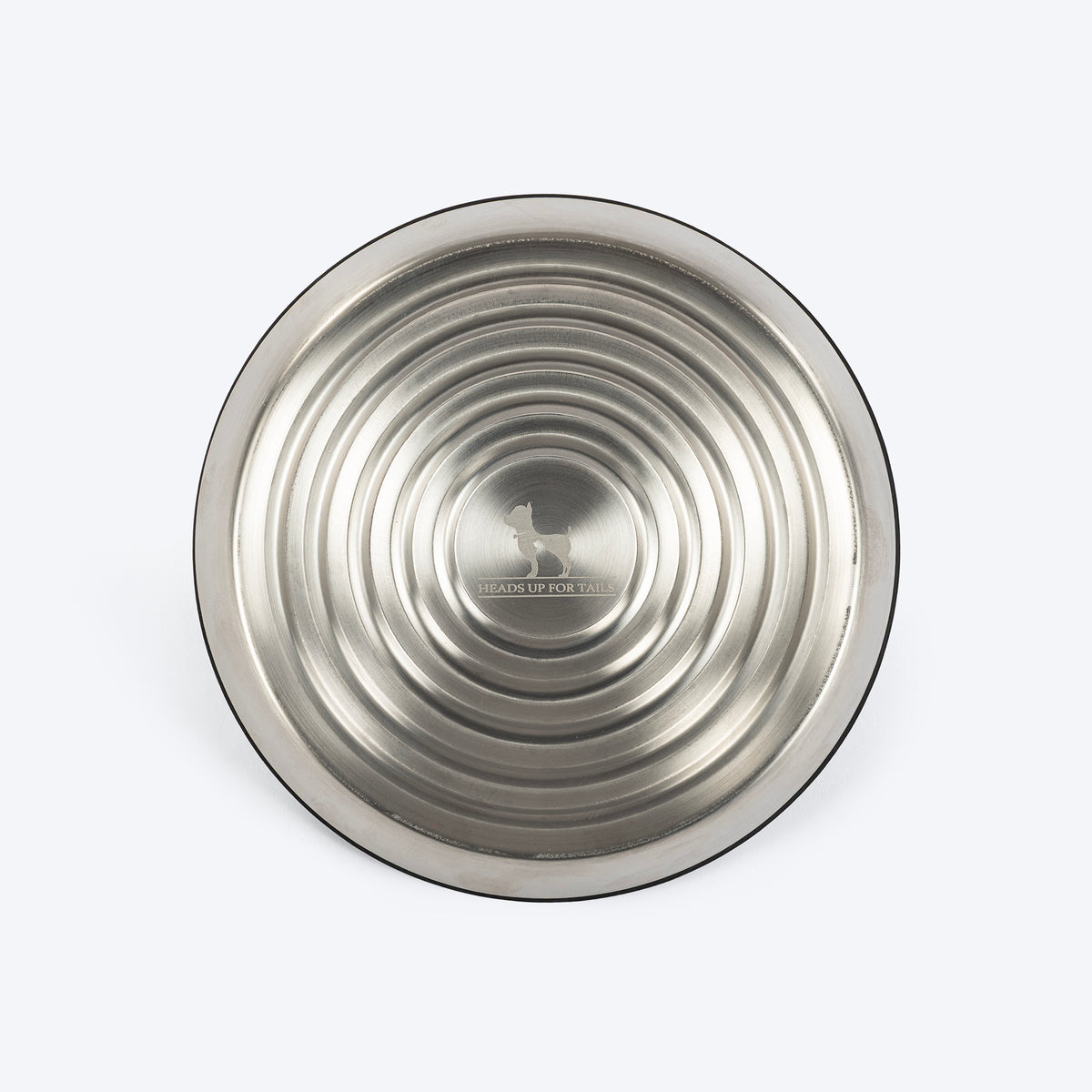 HUFT Whiskerlicks Classic Steel Bowl For Cat - Heads Up For Tails