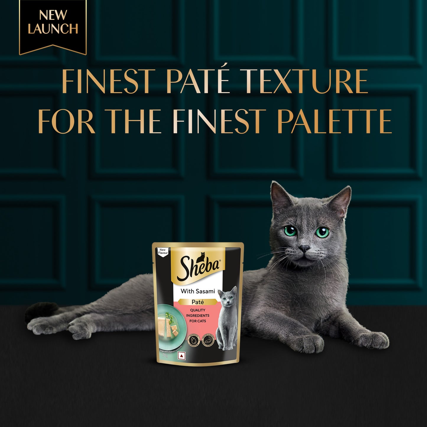 Sheba Sasami Pate Wet Food For Adult Cat - 70 gm - Heads Up For Tails