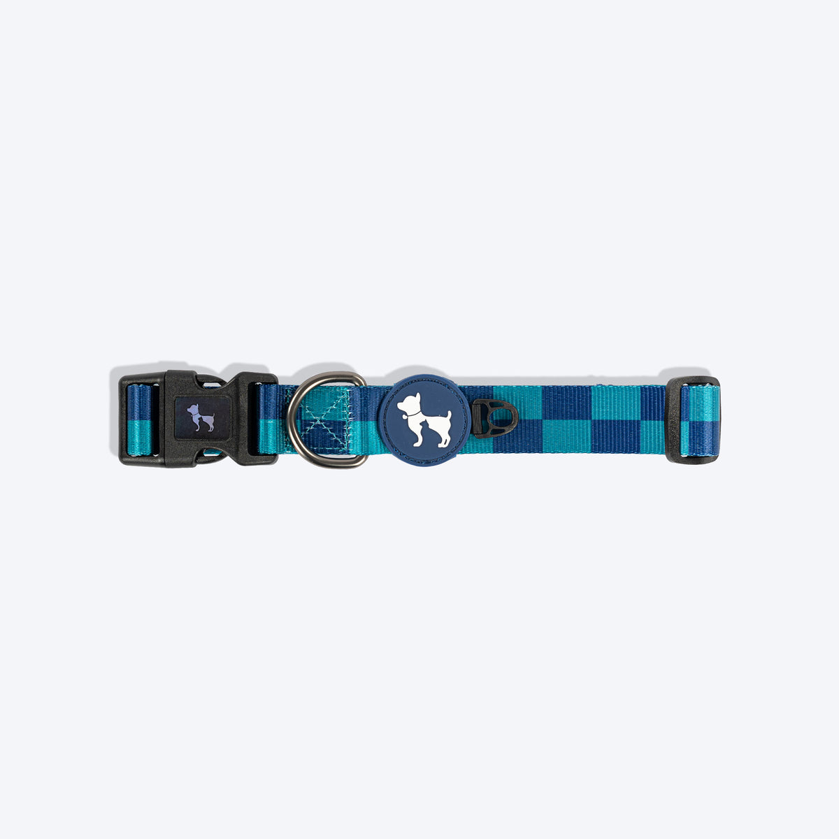 HUFT Frosted Checks Collar For Dog - Blue