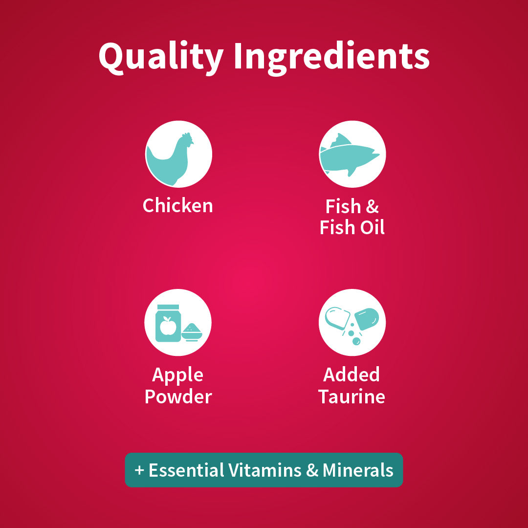 Nutrimeow Chicken and Fish Dry Food For Kitten - Heads Up For Tails