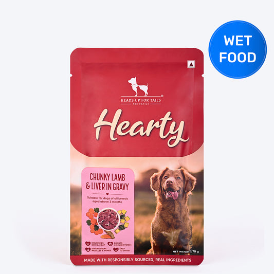 Hearty Chunky Lamb & Liver In Gravy Dog Wet Food - 70 g