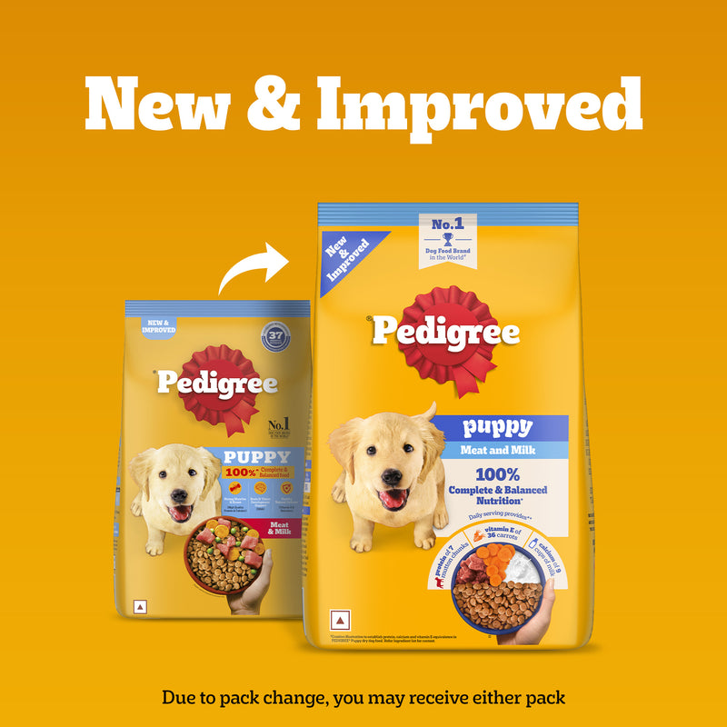 Pedigree Meat & Milk Puppy Dry Puppy Food - Heads Up For Tails