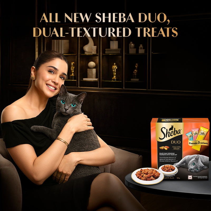 Sheba Duo Tuna & Chicken, Salmon & Tuna, Chicken & Salmon Cat Food - 135 g (Contains 3 Variants)