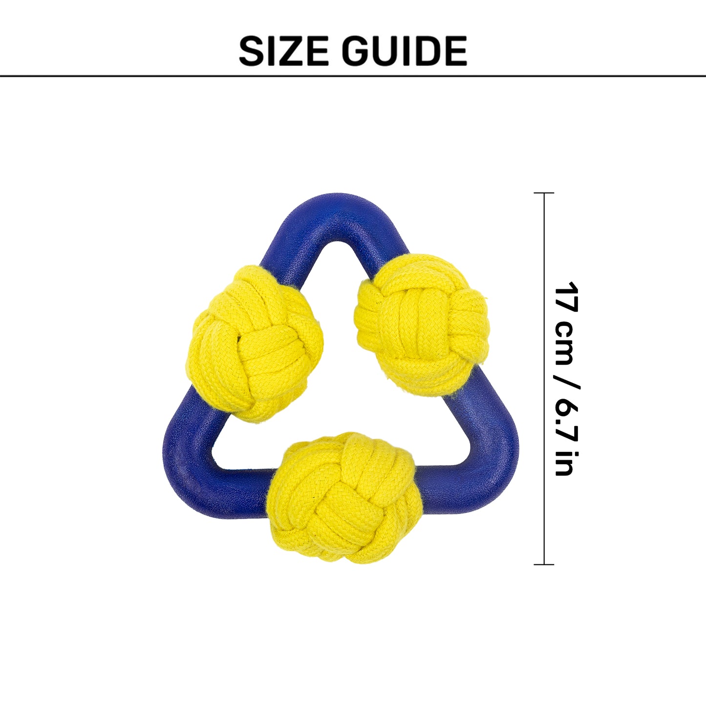 TLC Knotty Tugger Chew Toy For Dog - Yellow & Blue