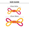 Dash Dog Loopster Rope Toy For Dog - Pink & Orange - Heads Up For Tails