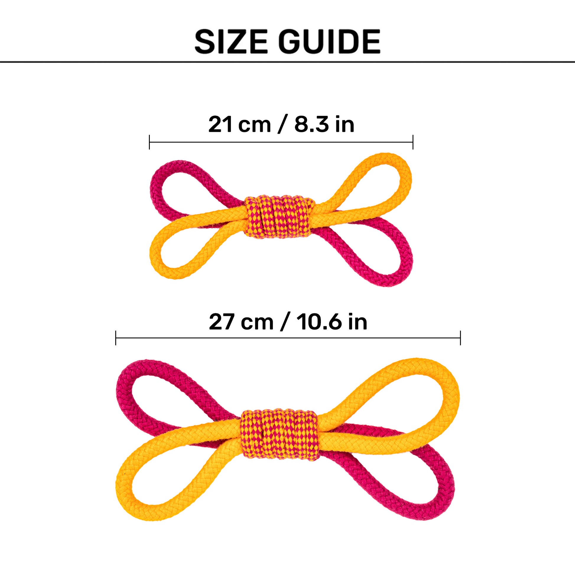 Dash Dog Loopster Rope Toy For Dog - Pink & Orange - Heads Up For Tails