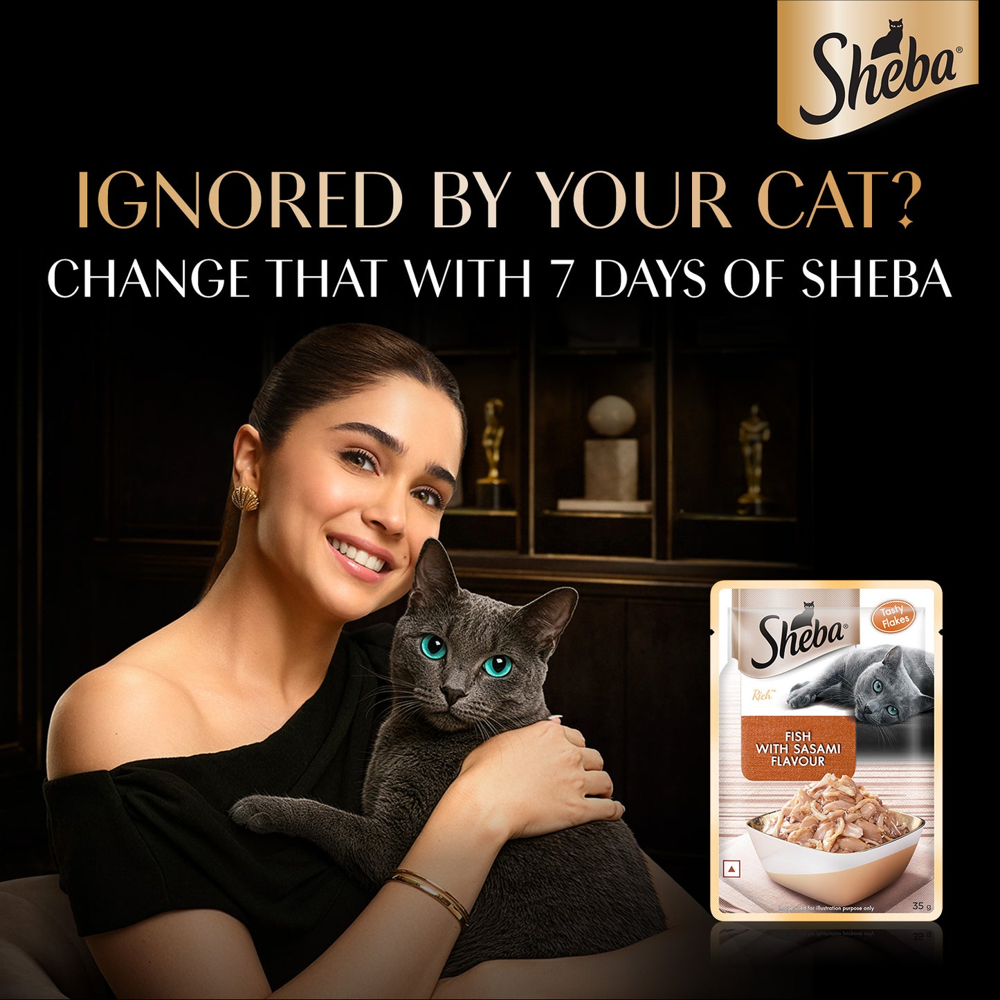 Sheba Rich Premium Adult (1+ Years) Fish with Sasami Flavour Wet Cat Food - 35 gm Packs