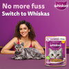 Whiskas Salmon in Gravy (1+ Years) Wet Food For Adult Cat - 80 gm Pack - Heads Up For Tails