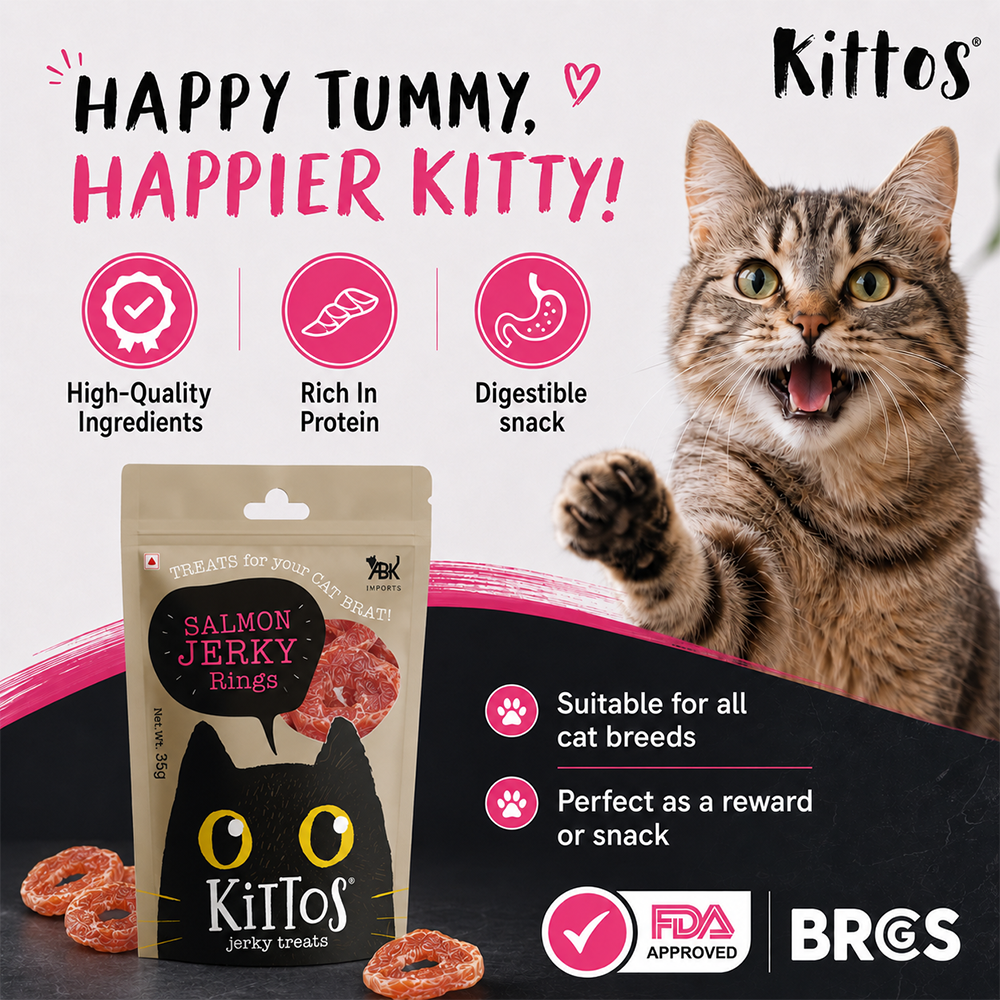 Kittos Purr-Fect Salmon Rings Cat Treats - 35 g