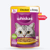 Whiskas Chicken in Gravy (1+ Years) Wet Food For Adult Cat - 80 gm Pack - Heads Up For Tails