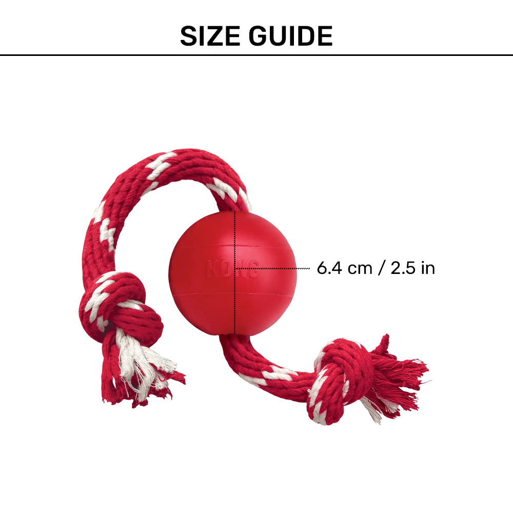 KONG Ball On Rope Toy For Dog - Red - S_04