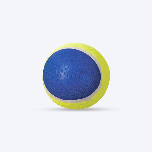 KONG Ultra SqueakAir Balls Toy For Dog - Yellow & Blue - M - 3 pcs - Heads Up For Tails