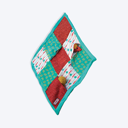 KONG Puzzlements Pockets With Catnip Interactive Toy For Cat - Multicolor - Heads Up For Tails