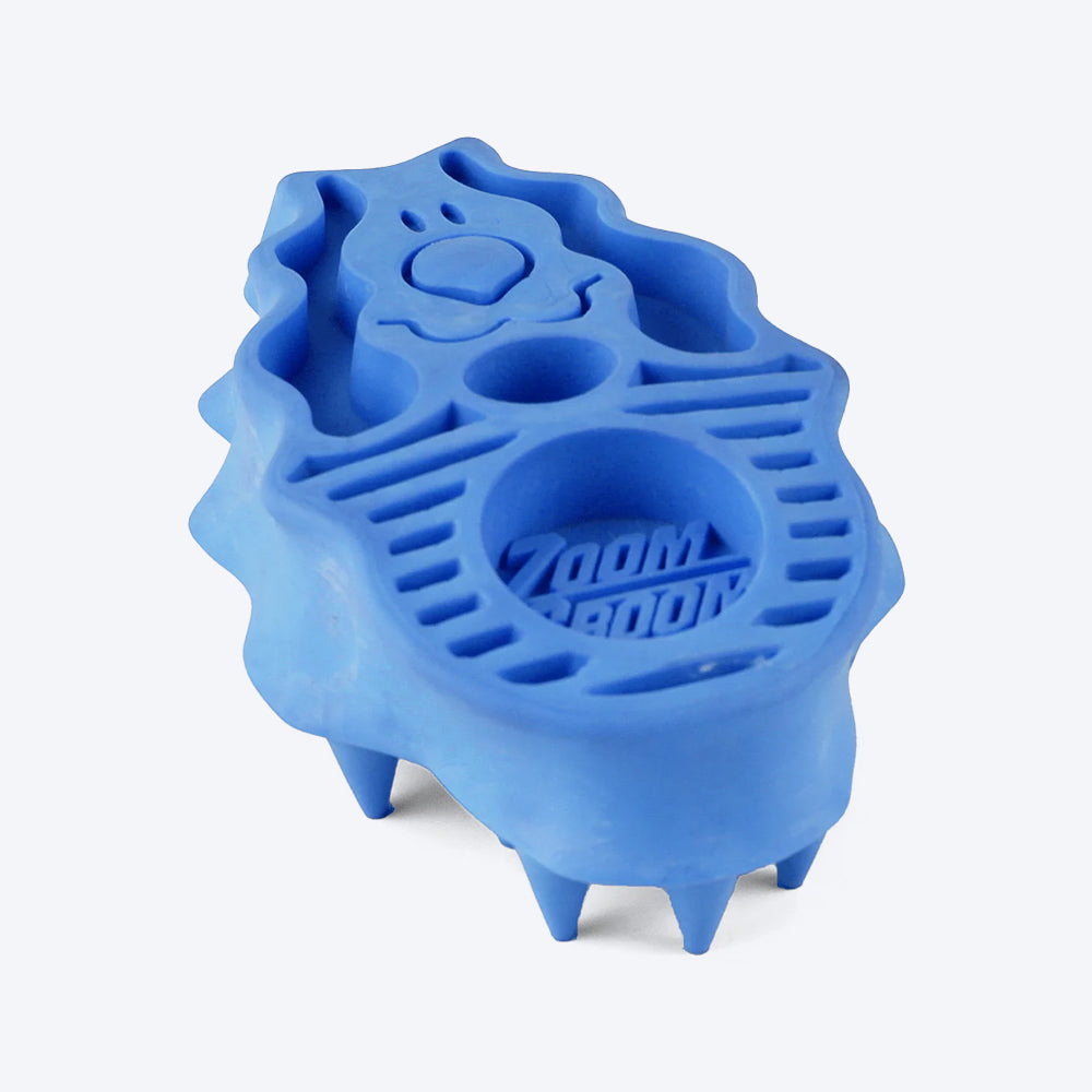 KONG ZoomGroom Boysenberry Brush For Dog - Assorted - S - Heads Up For Tails