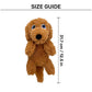 KONG Comfort Pups Goldie Plush Toy For Dog - Brown - M - Heads Up For Tails