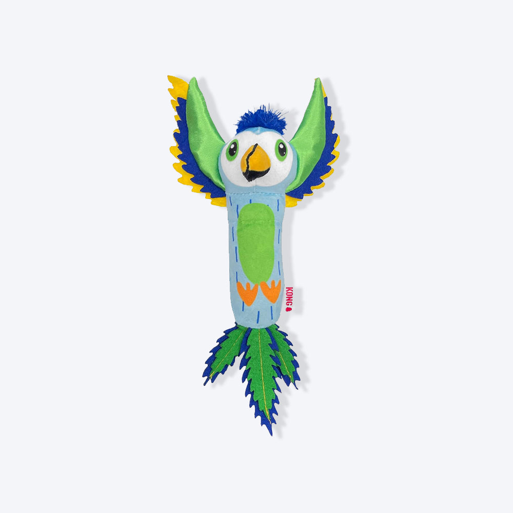 KONG Tropics Bird Plush Toy For Cat - Assorted - Heads Up For Tails
