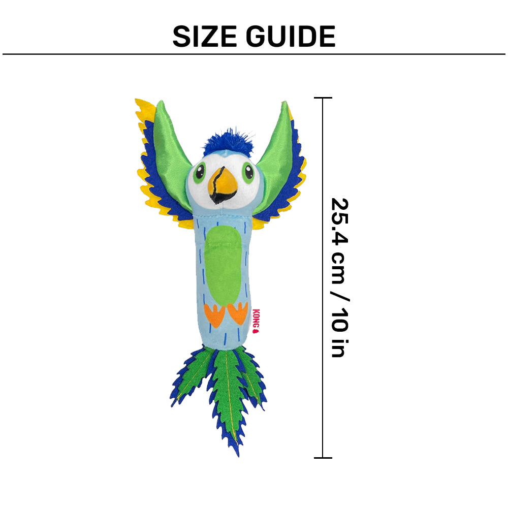 KONG Tropics Bird Plush Toy For Cat - Assorted - Heads Up For Tails