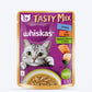 Whiskas Tasty Mix Wet Food Made With Real Fish (Salmon & Wakame Seaweed) With Chicken in Gravy For Adult (1+ year) Cat - 70 gm Pack
