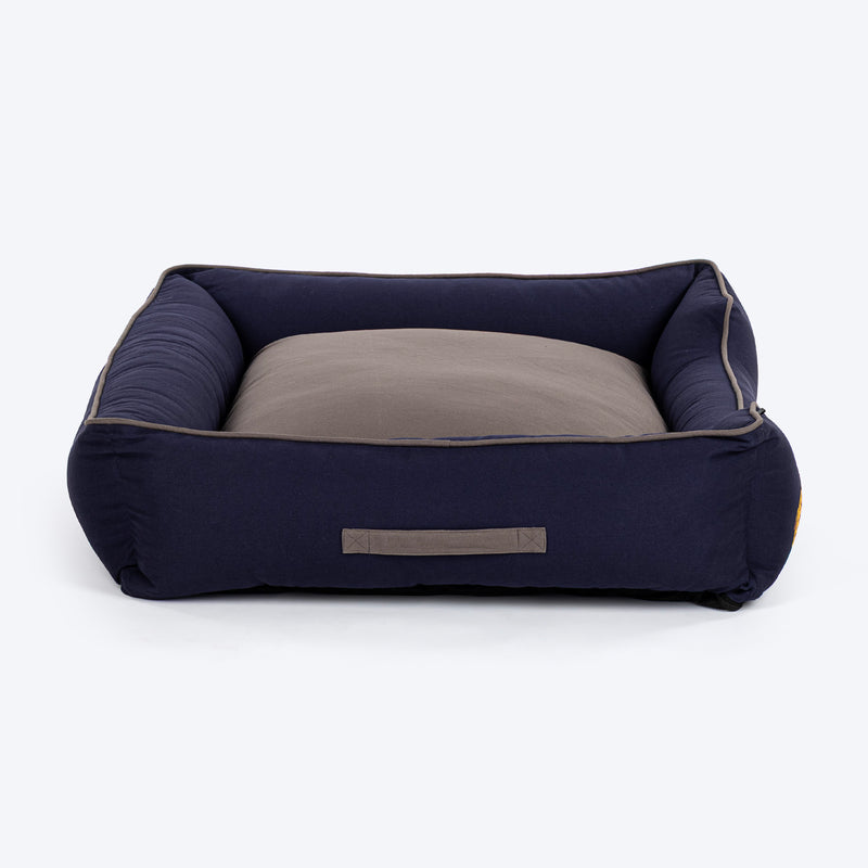 HUFT Giraffe Classic Lounger Bed For Dog - Grey & Navy - Heads Up For Tails