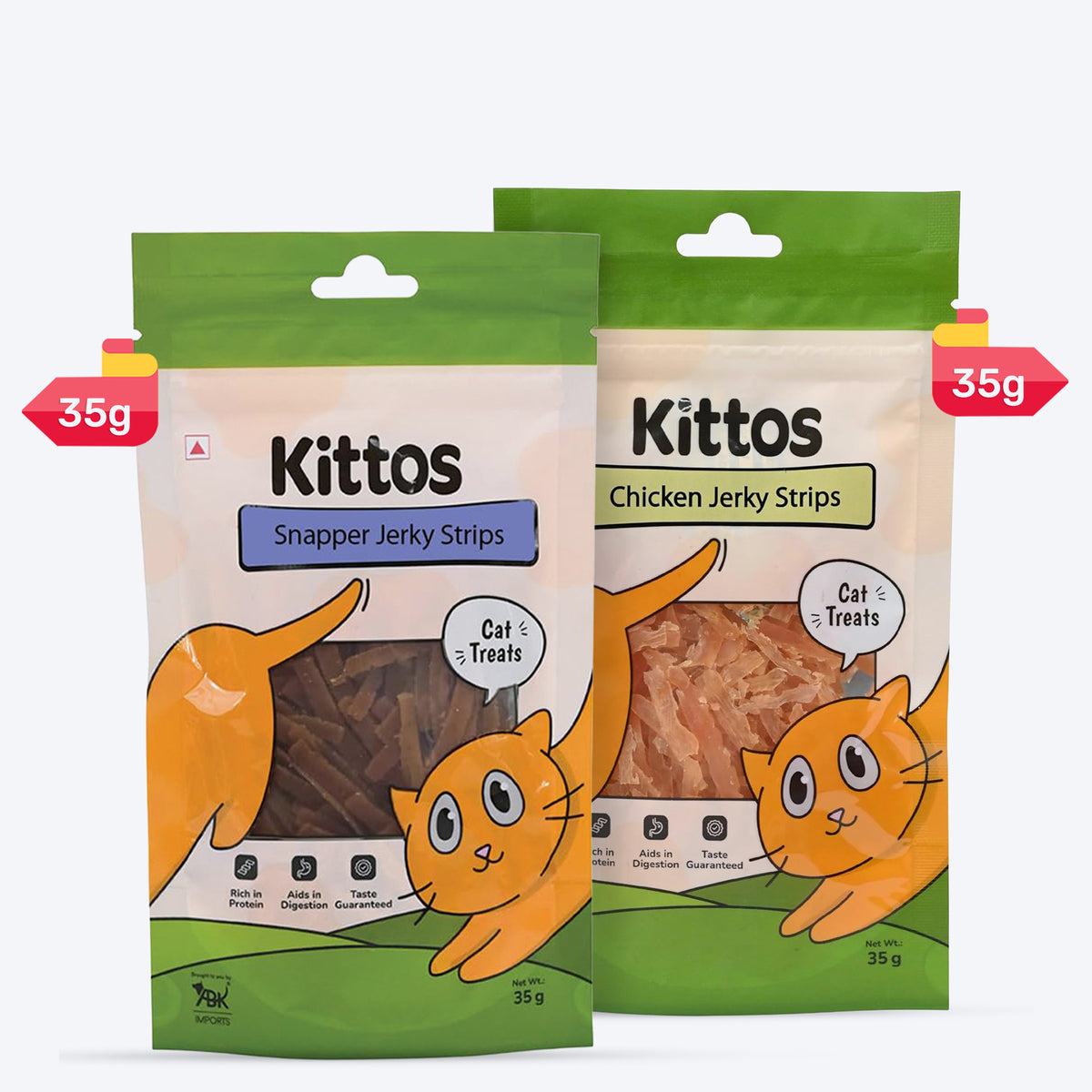 Kittos Purr-fectly Claw-some Jerky Treats Combo Pack For Cat - Heads Up For Tails