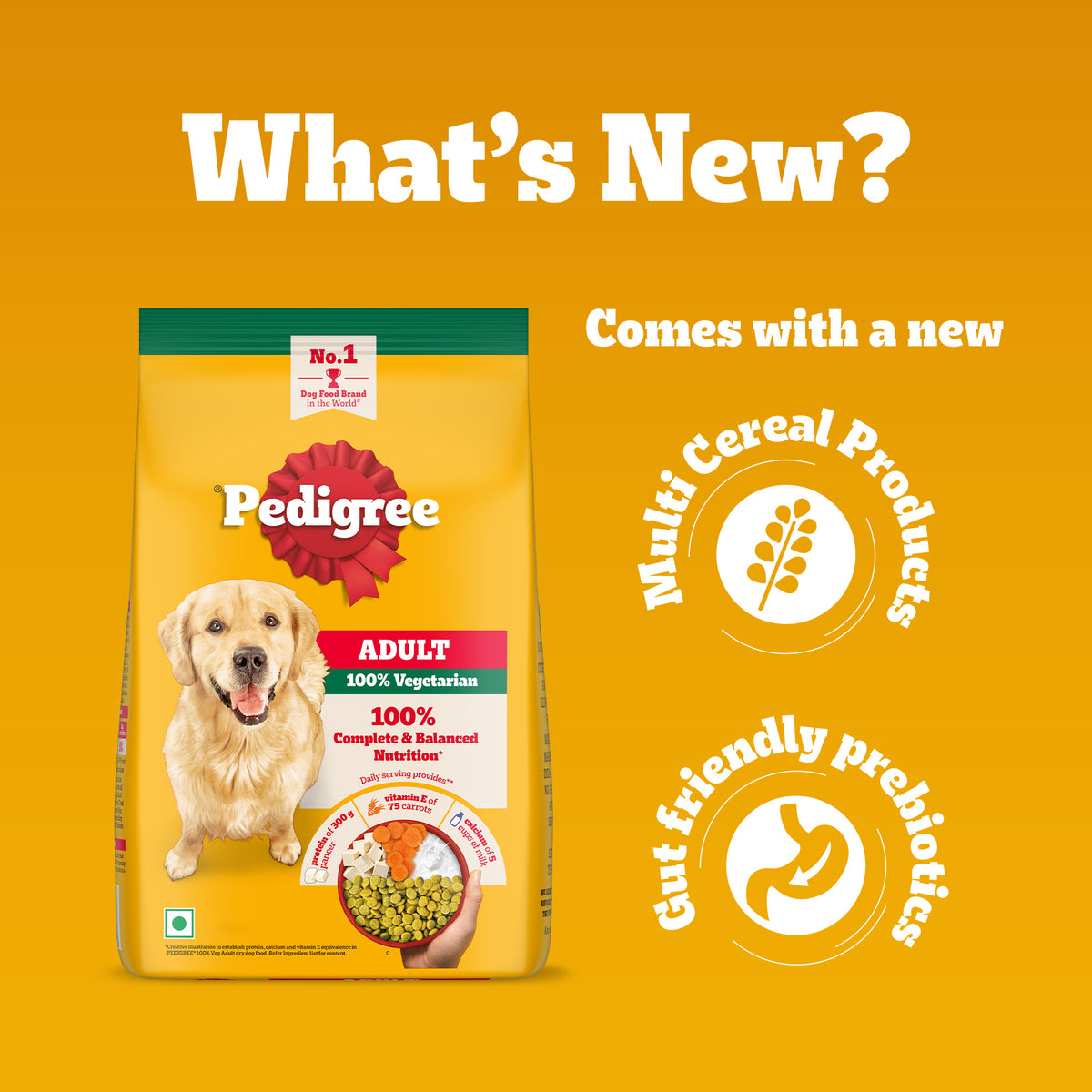 Pedigree 100% Vegetarian Dry Food For Adult Dog