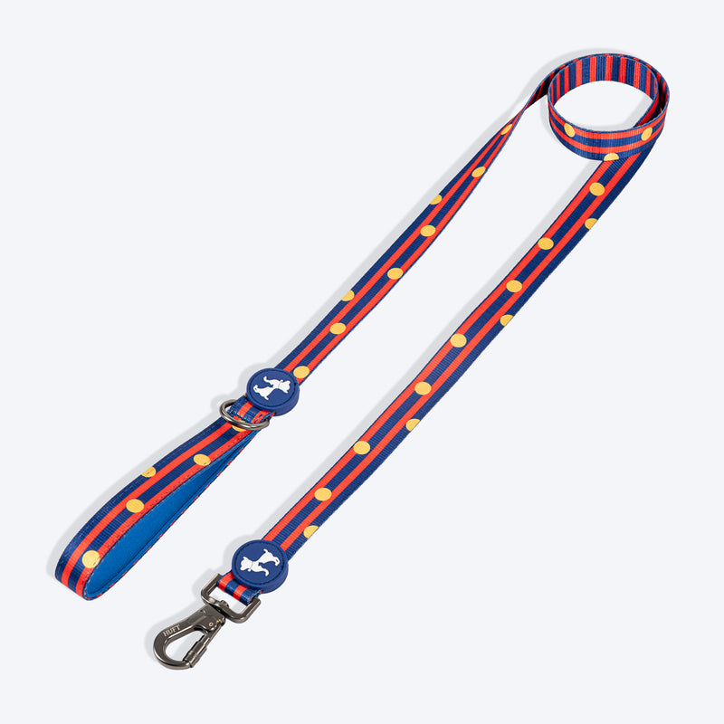 HUFT Playstripes Leash For Dog - Rust & Navy - Heads Up For Tails